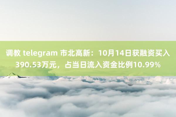 调教 telegram 市北高新：10月14日获融资买入390.53万元，占当日流入资金比例10.99%