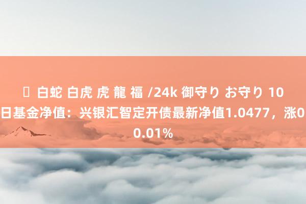 ✨白蛇 白虎 虎 龍 福 /24k 御守り お守り 10月29日基金净值：兴银汇智定开债最新净值1.0477，涨0.01%