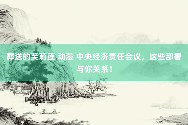 葬送的芙莉莲 动漫 中央经济责任会议，这些部署与你关系！