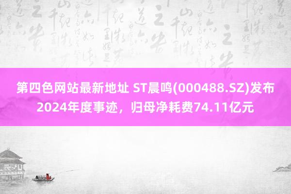 第四色网站最新地址 ST晨鸣(000488.SZ)发布2024年度事迹，归母净耗费74.11亿元