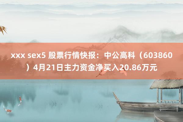 xxx sex5 股票行情快报：中公高科（603860）4月21日主力资金净买入20.86万元